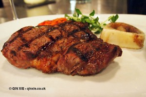 Steak and marrow at Malmaison in Aberdeen