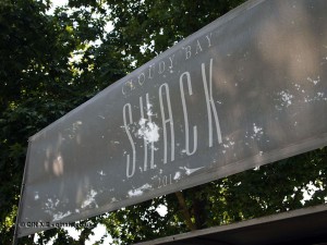 Sign at Cloudy Bay Crab Shack with Skye Gyngell