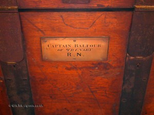 Captain Balfour trunk at Balfour Castle