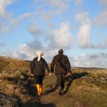 Charlotte Lynham and Simon Wilkins walking in Cornwall