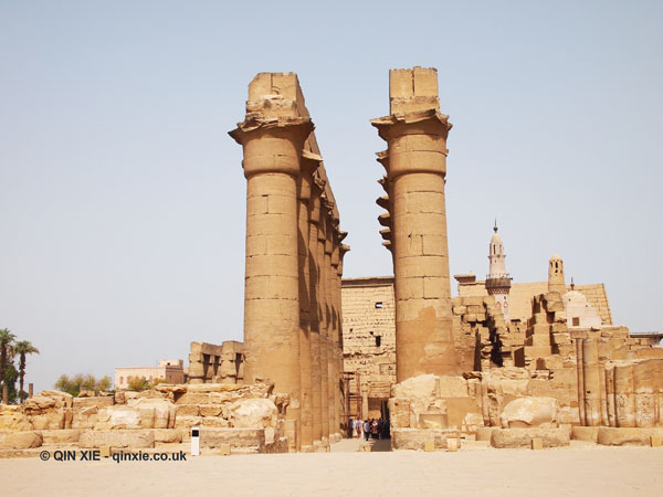 Columns at gate, Luxor Temple, Luxor