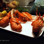 Cooked lobsters in Cornwall