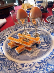 Egg stacked soldiers at Balfour Castle