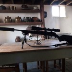 Gun on table in Cornwall