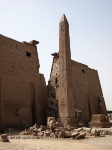 Obelisk at gate, Luxor Temple, Luxor