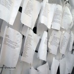 Paper installation at Vintage Festival, Southbank