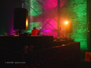 Rainbow warehouse DJ at Vintage Festival, Southbank