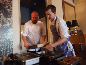 Simon and Craig at Catch and Cook with Simon Hulstone in Torquay