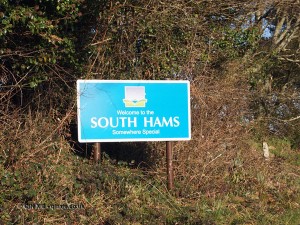 South Hams sign in Cornwall
