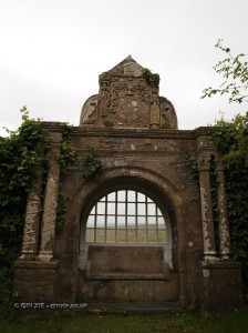 Stone gate at Balfour Castle