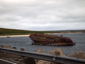 Sunken ship on Orkney