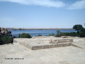 View out to Lake Nasser, Philae Temple, Lake Nasser