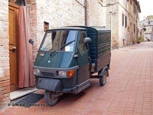 Three-wheel drive, San Gimignano, Italy