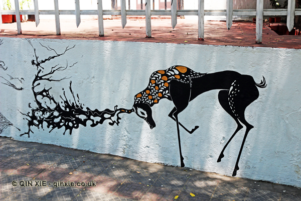 Stag graffiti, Santiago, Chile