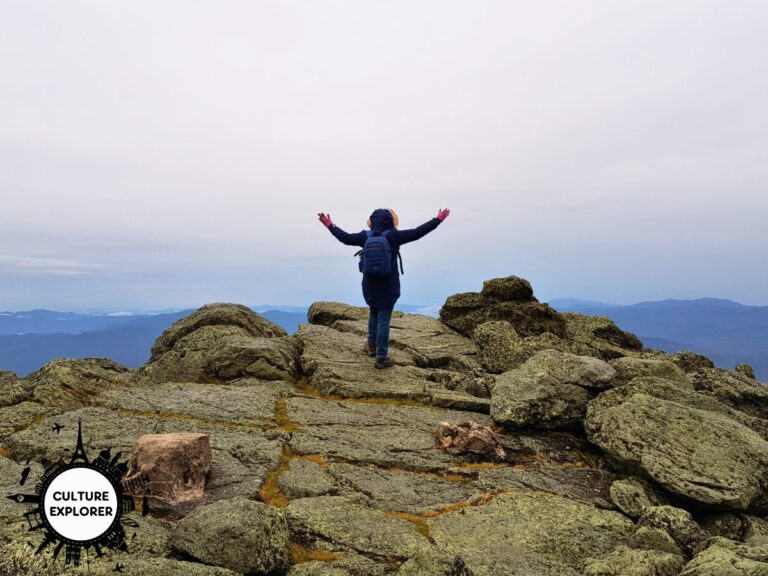 Qin Xie on Mount Washington, New England