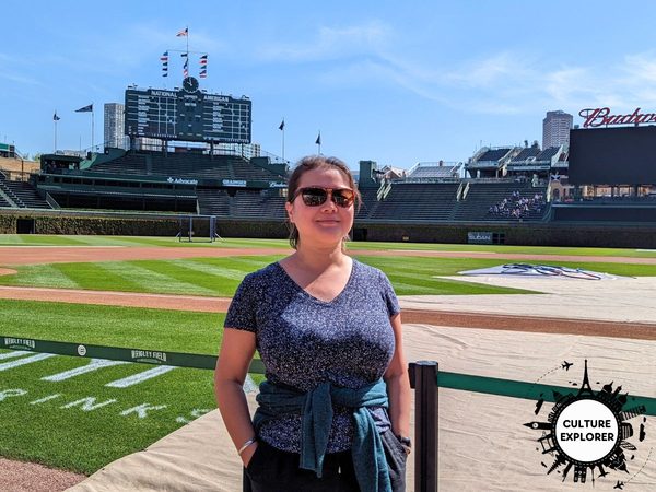 Qin Xie at Wrigley Field in Chicago copyright Qin Xie
